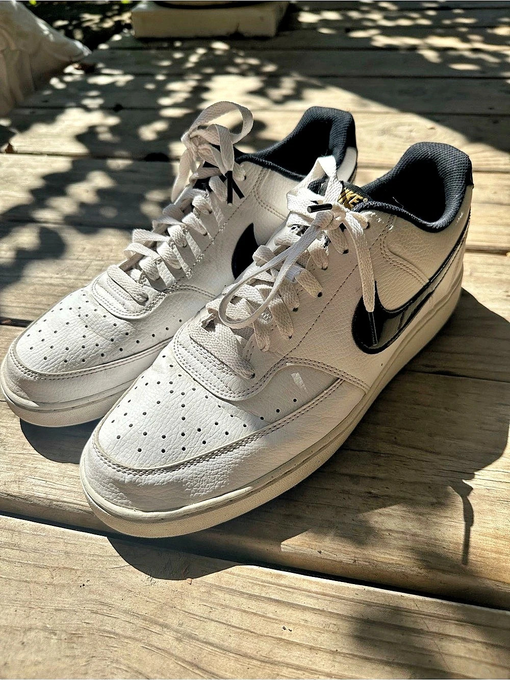 Nike Nike Court Vision Low White & Black Sneakers US 11.5
